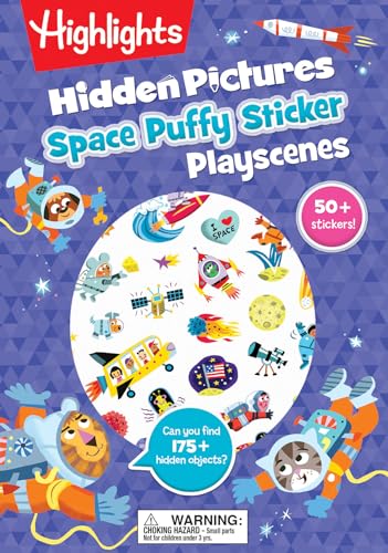 Space Hidden Pictures Puffy Sticker Playscenes [Paperback]
