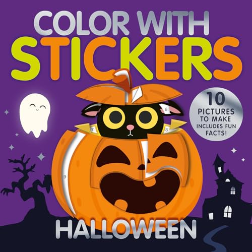 Color with Stickers Halloween Create 10 Pictures with Stickers [Paperback]