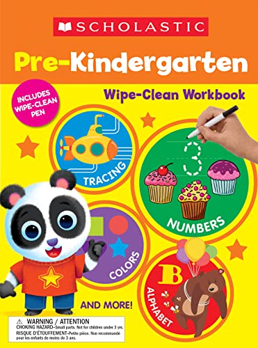 Scholastic Pre-K Wipe-Clean Workbook [Paperback]