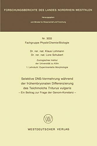 Selektive DNS- Vermehrung whrend der frhembryonalen Differenzierung des Teichm [Paperback]