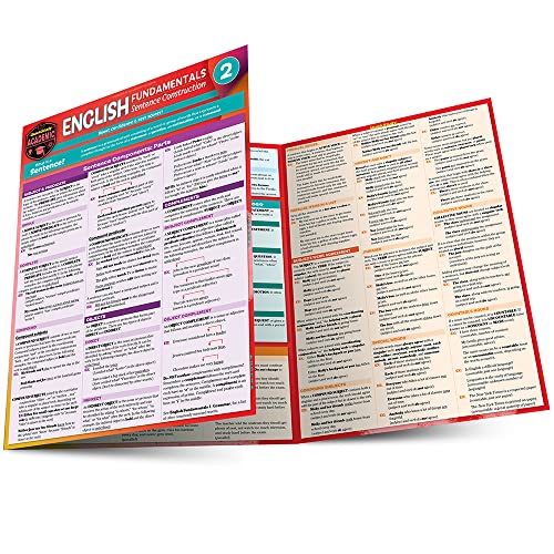 English Fundamentals 2 - Sentence Construction QuickStudy Language Arts Laminat [Fold-out book or cha]