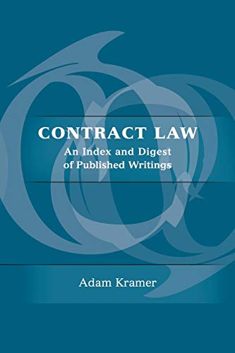 Contract Law An Index and Digest of Published Writings [Paperback]