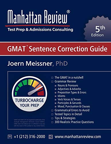 Manhattan Review Gmat Sentence Correction Guide [5th Edition] Turbocharge Your  [Paperback]