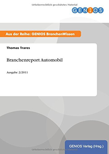 Branchenreport Automobil (german Edition) [Paperback]