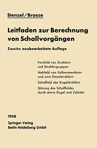 Leitfaden zur Berechnung von Schallvorgngen [Paperback]