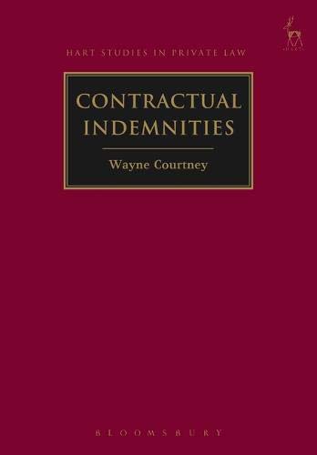 Contractual Indemnities [Hardcover]