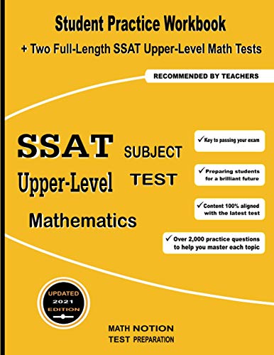 SSAT Upper-Level Subject Test Mathematics  Student Practice Workbook + Two Full [Paperback]
