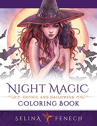 Night Magic - Gothic And Halloween Coloring Book (fantasy Coloring By Selina) (v [Paperback]