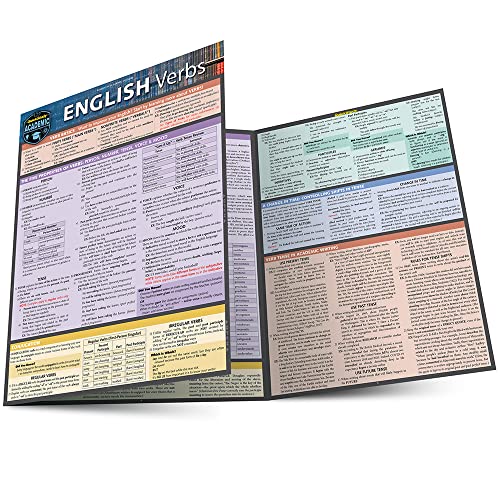 English Verbs QuickStudy Language Arts Laminated Reference &amp Study Guide [Fold-out book or cha]