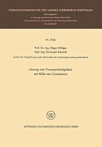 Lsung von Transportaufgaben mit Hilfe von Containern [Paperback]