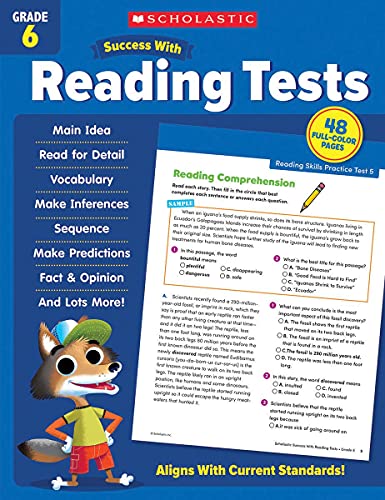 Scholastic Success with Reading Tests Grade 6 Workbook [Paperback]