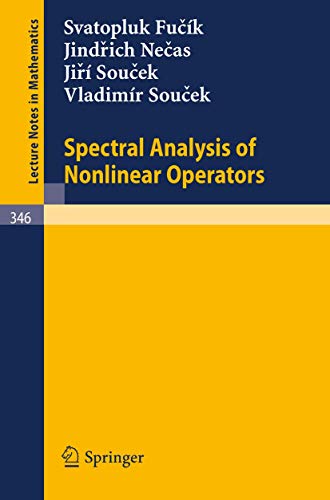 Spectral Analysis of Nonlinear Operators [Paperback]