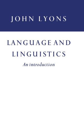 Language and Linguistics [Paperback]