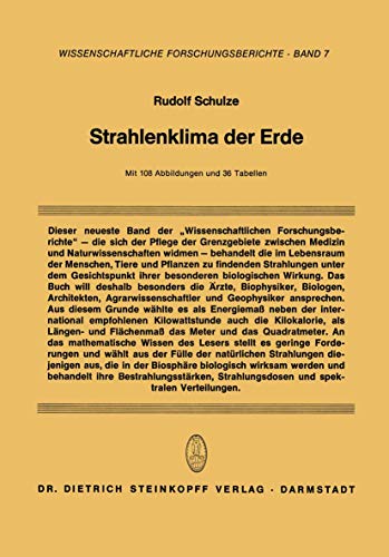 Strahlenklima der Erde [Paperback]