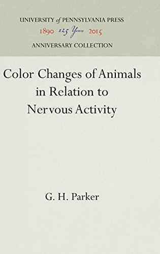 Color Changes of Animals in Relation to Nervous Activity [Hardcover]