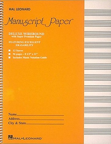 Deluxe Wirebound Super Premium Manuscript Paper (Gold Cover) [Spiral bound]