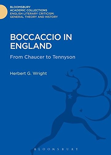 Boccaccio in England From Chaucer to Tennyson [Hardcover]