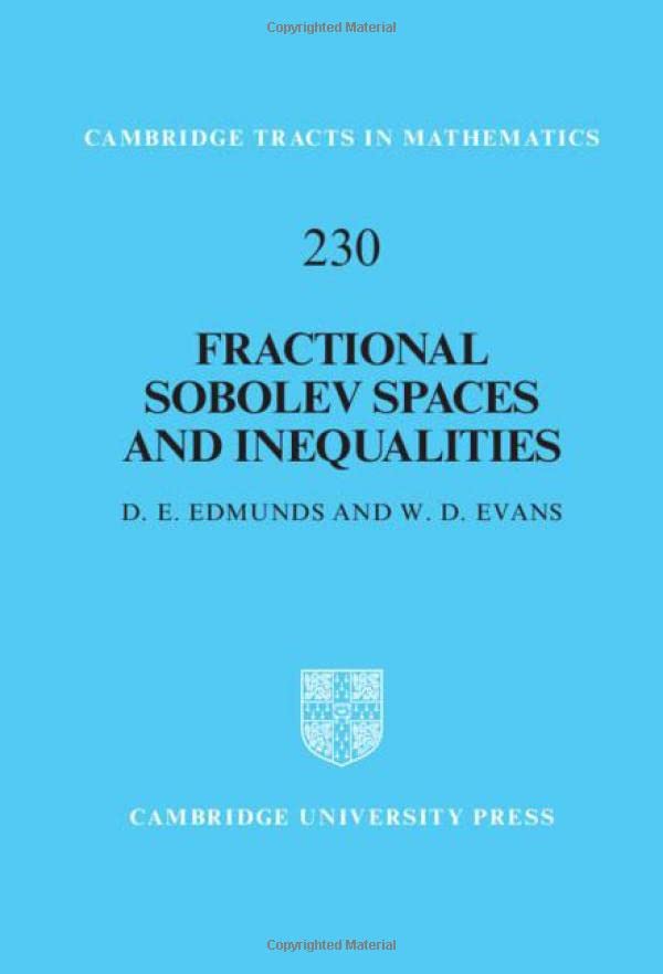 Fractional Sobolev Spaces and Inequalities [Hardcover]