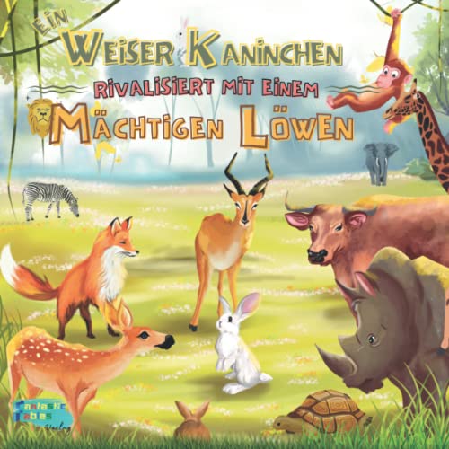 Ein Weiser Kaninchen Rivalisiert Mit Einem Machtigen Lowen