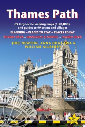 Thames Path British Walking Guide Thames Head to London  Includes 89 Large-Sc [Paperback]