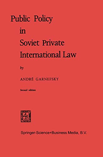 Public Policy in Soviet Private International Law [Paperback]