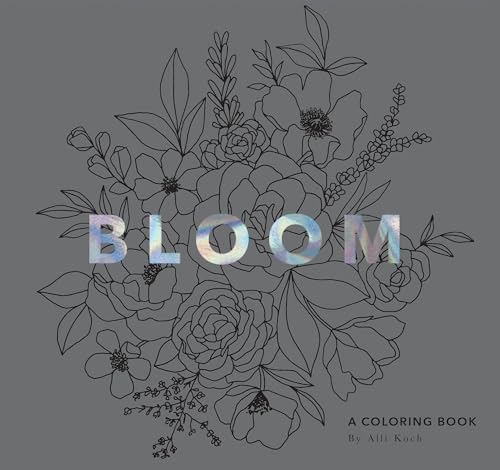 Bloom (Mini) Pocket-Sized Stocking Stuffer 5-Minute Floral Coloring Book for Ki [Paperback]
