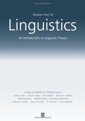 Answer Key For Linguistics An Introduction to Linguistic Theory [Paperback]