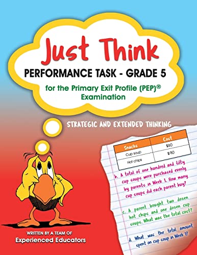 Just Think Performance Task - Grade 5 For The Primary Exit Profile (Pep) Examina
