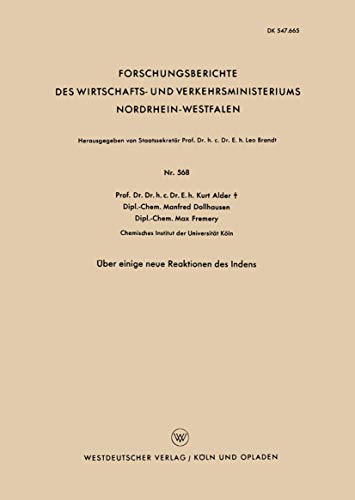 ber einige neue Reaktionen des Indens [Paperback]