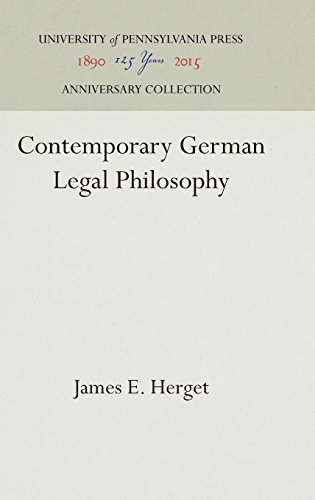 Contemporary German Legal Philosophy [Hardcover]