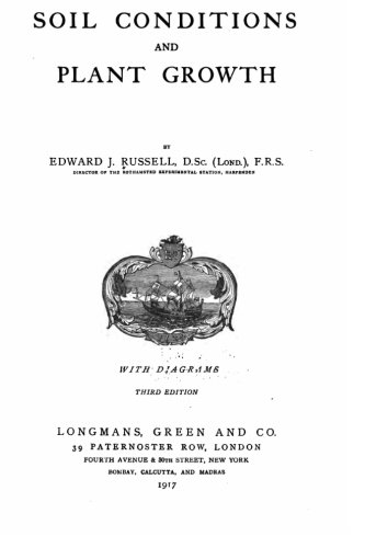 Soil Conditions And Plant Growth [Paperback]