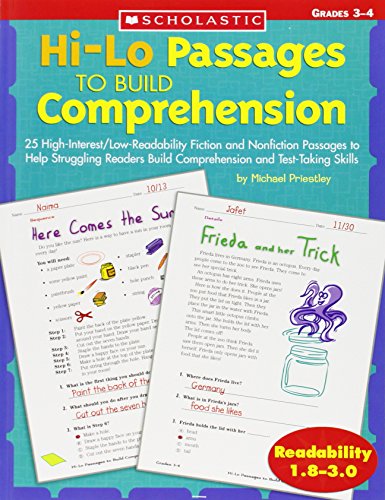 Hi/lo Passages To Build Reading Comprehension Skills Grades 2-3 [Paperback]