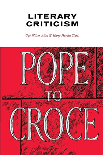 Literary Criticism Pope To Croce (waynebook,) [Paperback]