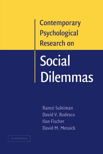 Contemporary Psychological Research on Social Dilemmas [Paperback]