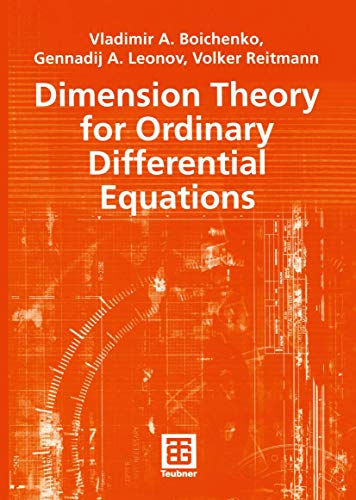 Dimension Theory for Ordinary Differential Equations [Paperback]