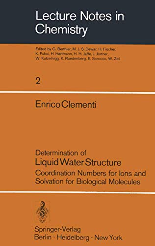 Determination of Liquid Water Structure Coordination Numbers for Ions and Solva [Paperback]