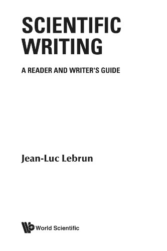 Scientific Writing A Reader and Writer's Guide [Hardcover]