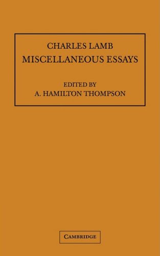 Miscellaneous Essays [Paperback]