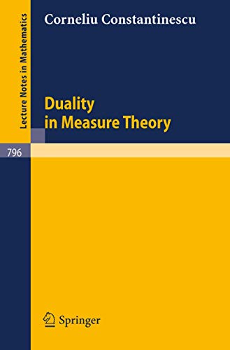 Duality in Measure Theory [Paperback]