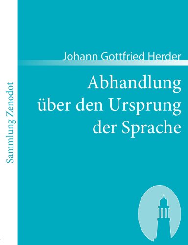 Abhandlung ber Den Ursprung Der Sprache (sammlung Zenodot) (german Edition) [Paperback]