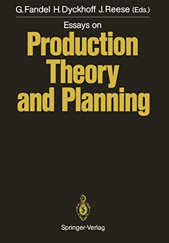 Essays on Production Theory and Planning [Paperback]
