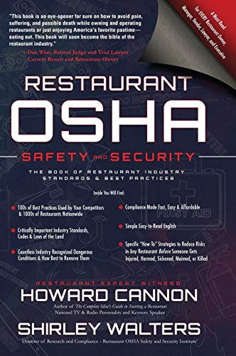 Restaurant Osha Safety And Security The Book Of Restaurant Industry Standards & [Hardcover]