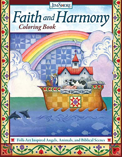 Faith and Harmony Coloring Book Folk-Art Inspired Angels, Animals, and Biblical [Paperback]