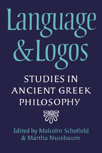 Language and Logos Studies in Ancient Greek Philosophy Presented to G. E. L. Ow [Paperback]