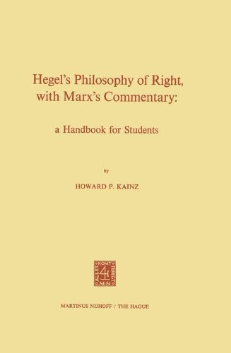 Hegel's Philosophy of Right, with Marx's Commentary: A Handbook for Students [Paperback]