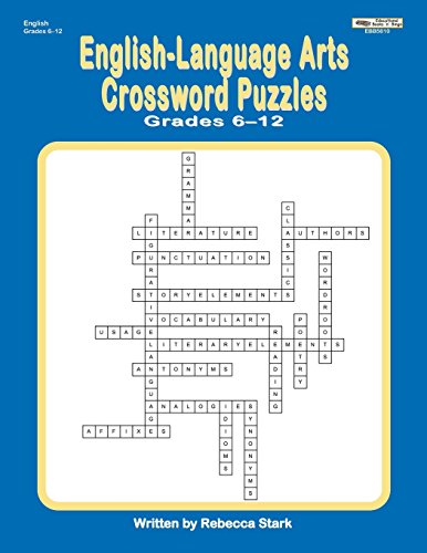 English-Language Arts Crossword Puzzles Grades 6-12 [Paperback]