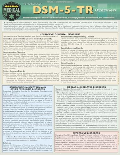 DSM-5-TR Overview a QuickStudy Laminated Reference Guide [Fold-out book or cha]