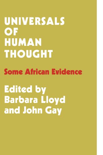 Universals of Human Thought Some African Evidence [Paperback]