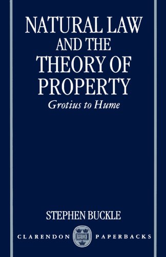 Natural Law and the Theory of Property Grotius to Hume [Paperback]