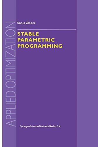 Stable Parametric Programming [Paperback]